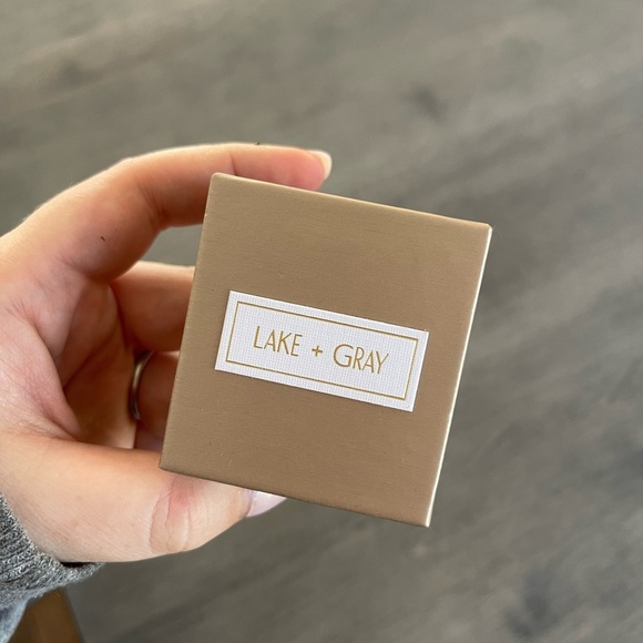 *Sold* Lake + Gray Moissanite Stud Earrings 925 Sterling Silver NWT Gift Boxed - Picture 4 of 4